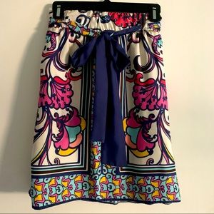 Lilly Pulitzer Silk skirt with tie waist. Size XS